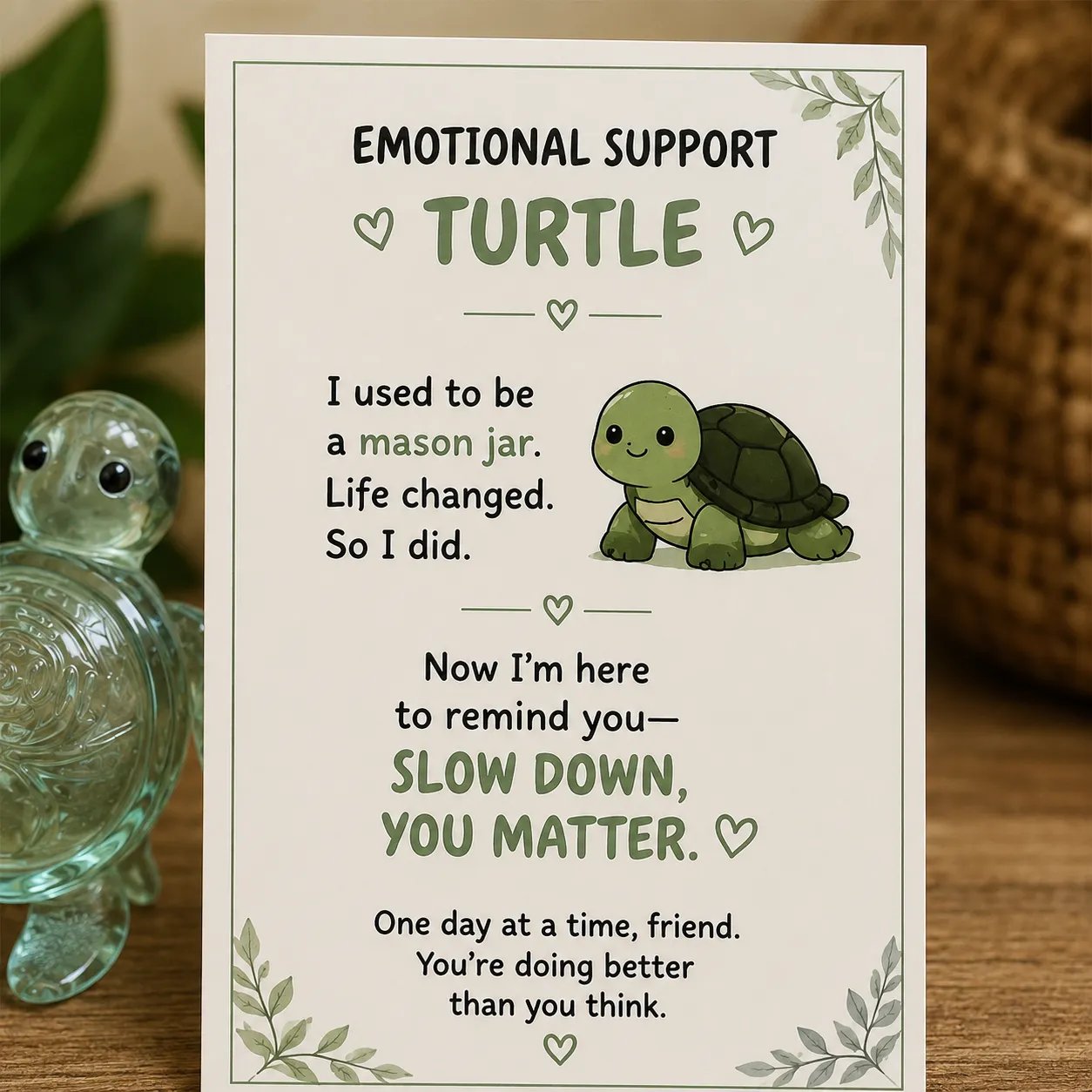 ๐ Emotional Support Glass Animal Gift Set | 7 Meaningful Designs with Encouragement Card & Gift-Ready Packaging โจ
