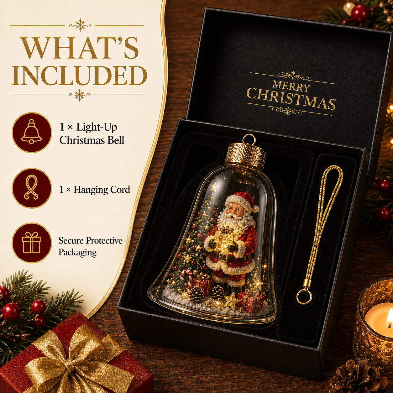 🔥LAST DAY 49% OFF✨🎄Light-Up Christmas Story Ornament – Mini Holiday Scene Decor