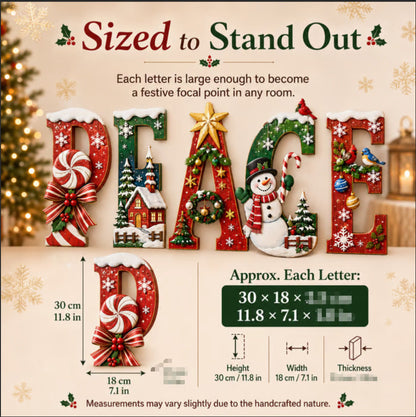 🔥Most Popular in 2026🎄Heritage Christmas PEACE Wooden Wall Sign – Peace on Earth Holiday Decor