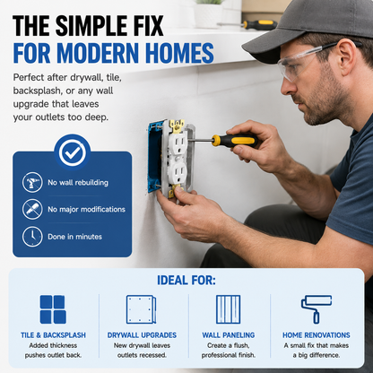 🔌 10-Piece Metal Outlet Leveling Spacers – Recessed Electrical Outlet & Switch Repair🔧