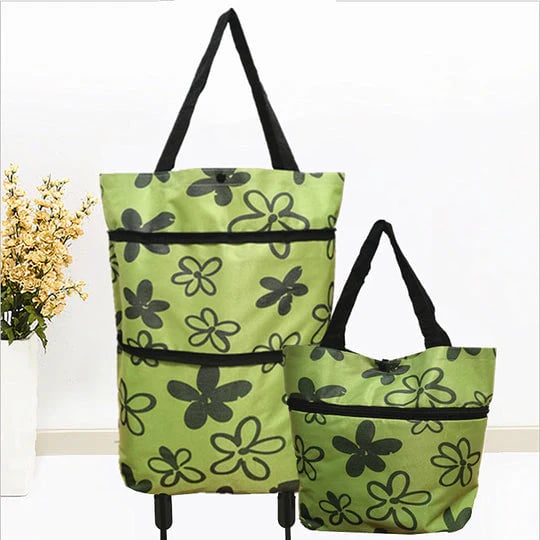 🛒 Foldable Grocery Cart Bag – The Rolling Shopping Bag That Saves Your Back
