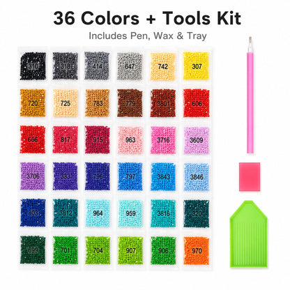 👨‍🎨✨30PCS Freestyle Mini Diamond Art Card Kit – Cute DIY Pixel Craft