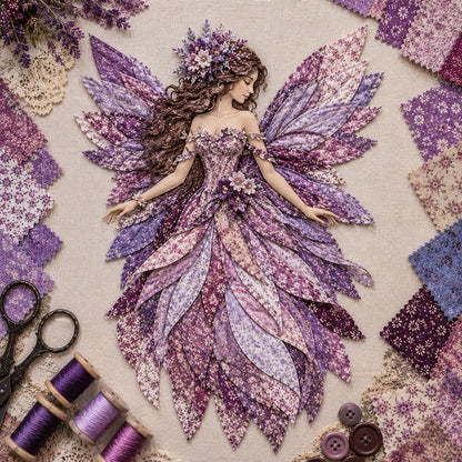 🔥🧚‍♀️ Fairy Wing Patchwork DIY Kit – Create A Magical Handmade Fabric Wall Hanging