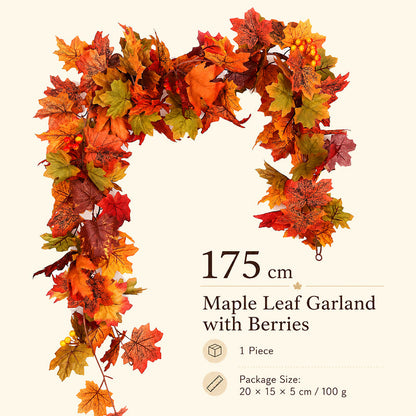 🍁 Autumn Maple Leaf Garland for Cozy Fall Decor