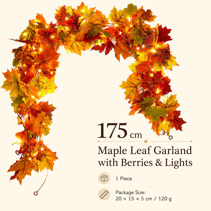 🍁 Autumn Maple Leaf Garland for Cozy Fall Decor