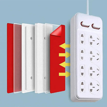 ⚡No-Drill Adhesive Power Strip Holder – Reusable Wall-Mount Socket Organizer