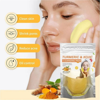 🔥Limited-Time 50% OFF🔥Turmeric & Kojic Cleansing Pads - 20pcs Deep Clean