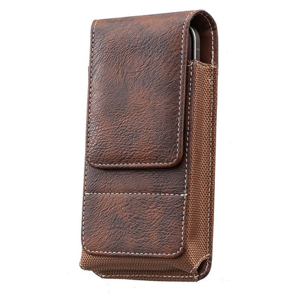 📱 Leather Waist Phone Holster – Multi-Pocket Belt Pouch with Card Holder & Easy Access Design