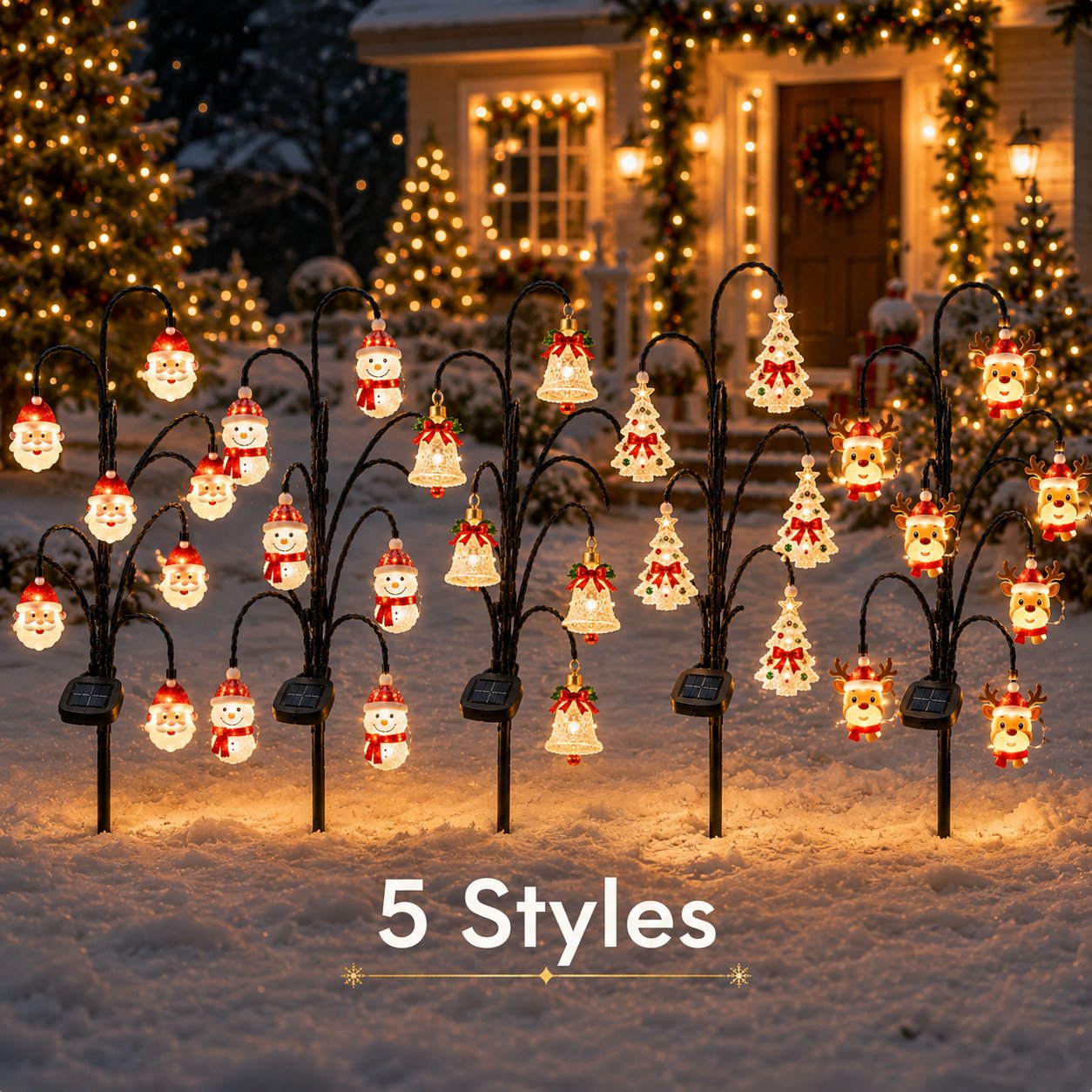🎄 CHRISTMAS MEGA SALE 65% OFF– Solar Santa Stake Lights 5 Styles Outdoor Yard Decor