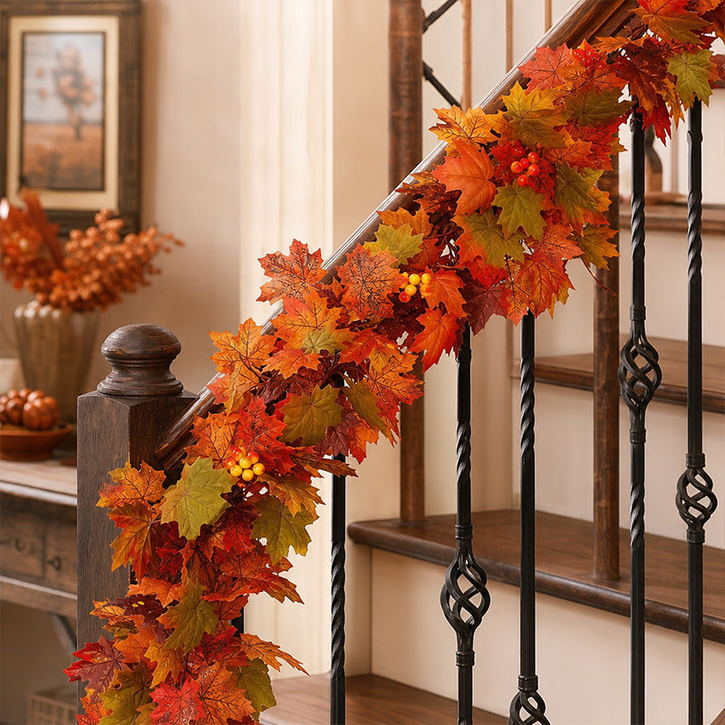🍁 Autumn Maple Leaf Garland for Cozy Fall Decor
