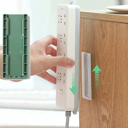 ⚡No-Drill Adhesive Power Strip Holder – Reusable Wall-Mount Socket Organizer