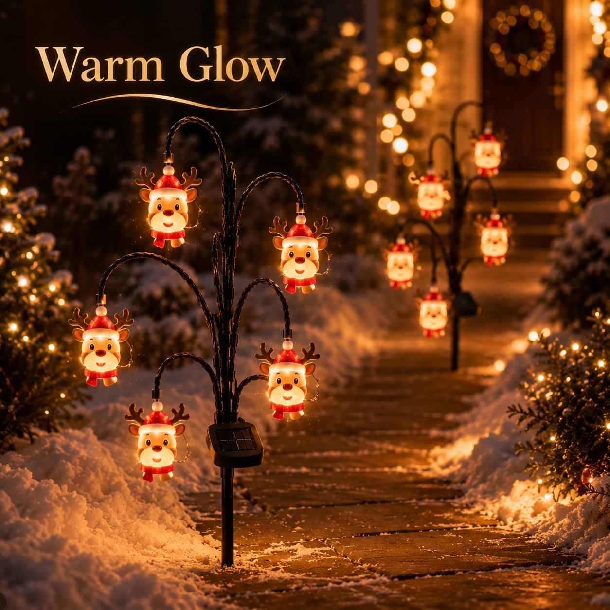 🎄 CHRISTMAS MEGA SALE 65% OFF– Solar Santa Stake Lights 5 Styles Outdoor Yard Decor