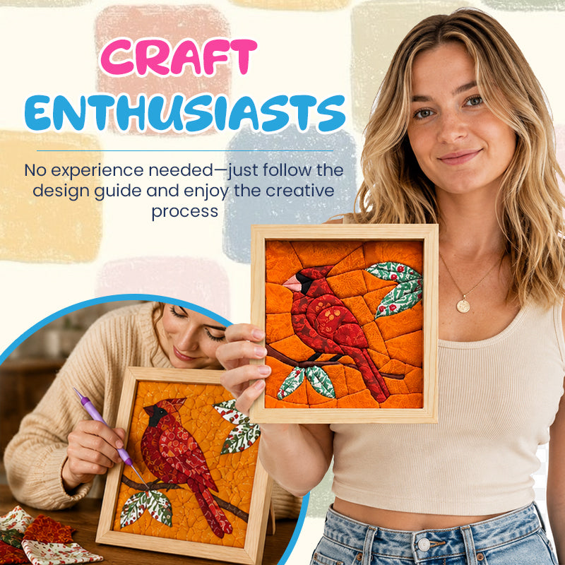 Handmade Fabric Art DIY Kit–Create Beautiful 3D Textured Handmade Wall Decor