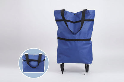 🛒 Foldable Grocery Cart Bag – The Rolling Shopping Bag That Saves Your Back