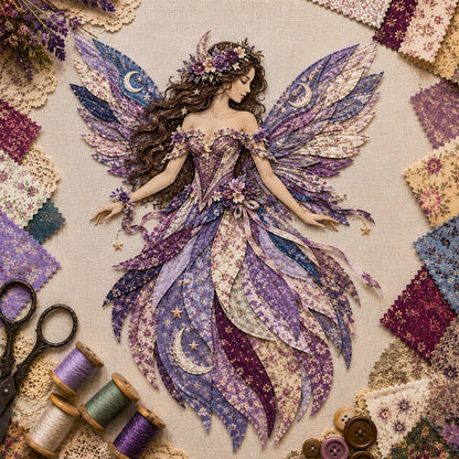 🔥🧚‍♀️ Fairy Wing Patchwork DIY Kit – Create A Magical Handmade Fabric Wall Hanging