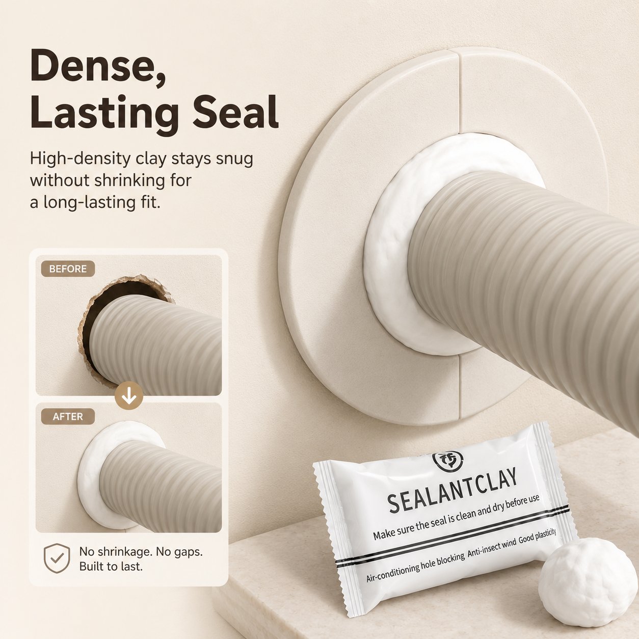 🧱🛡️ Moldable Sealant Clay-Moldable Wall Gap Filler for Draft & Pest Blocking