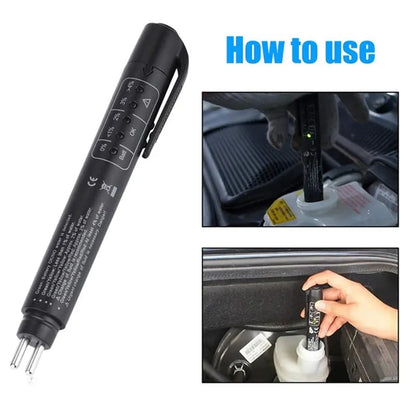 💥🏆Brake Fluid Moisture Tester Pen for DOT3, DOT4 & DOT5.1 with 5-LED Indicator