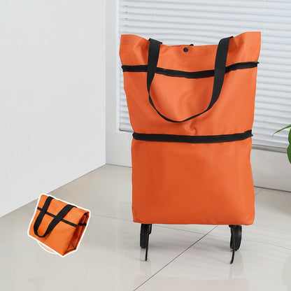 🛒 Foldable Grocery Cart Bag – The Rolling Shopping Bag That Saves Your Back