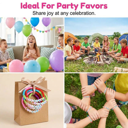 🌈📿 25-Pack Welcome Bead Bracelets for Classroom Back-to-School Gifts 🍎✨