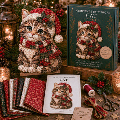 🔥🎅🎄 Christmas Patchwork Fabric DIY Decor Kit – Beautiful Handmade Décor, No Experience Needed