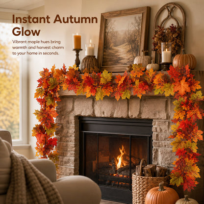 🍁 Autumn Maple Leaf Garland for Cozy Fall Decor