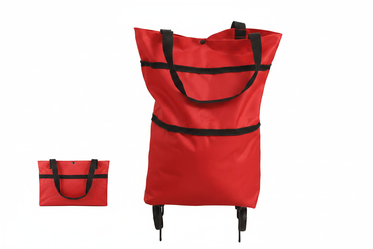 🛒 Foldable Grocery Cart Bag – The Rolling Shopping Bag That Saves Your Back