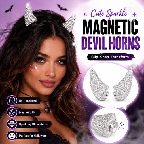 💥 LAST DAY 49% OFF 😈✨ Cute Sparkle Magnetic Devil Horns (1 Pair)