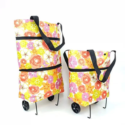 🛒 Foldable Grocery Cart Bag – The Rolling Shopping Bag That Saves Your Back