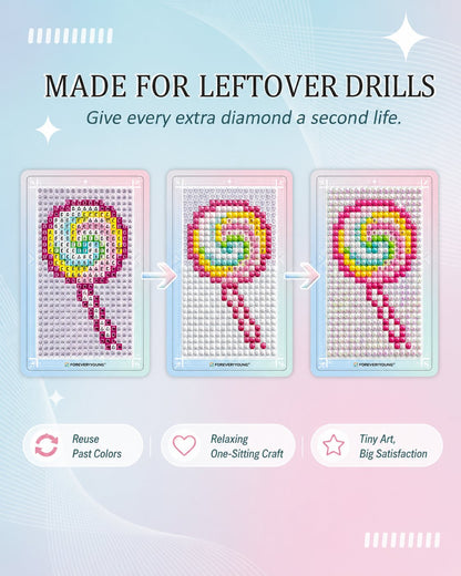 👨‍🎨✨30PCS Freestyle Mini Diamond Art Card Kit – Cute DIY Pixel Craft