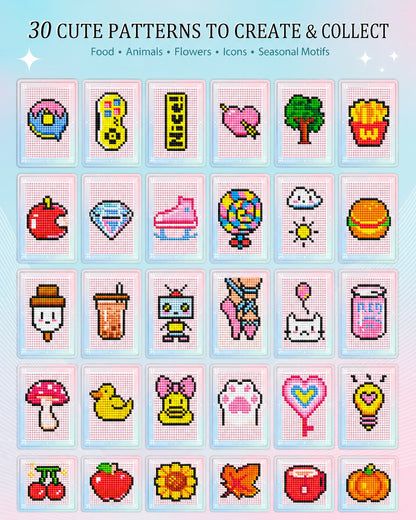 👨‍🎨✨30PCS Freestyle Mini Diamond Art Card Kit – Cute DIY Pixel Craft