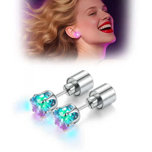 💫 Glowing Crown Dangle Earrings – LED Statement Jewelry for Concerts, Parties & Festivals