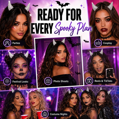 💥 LAST DAY 49% OFF 😈✨ Cute Sparkle Magnetic Devil Horns (1 Pair)