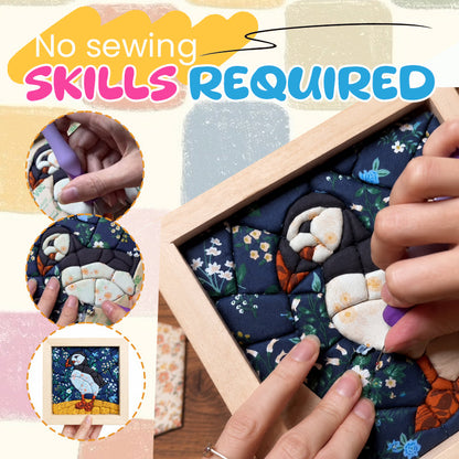 Handmade Fabric Art DIY Kit–Create Beautiful 3D Textured Handmade Wall Decor