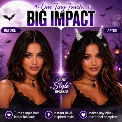 💥 LAST DAY 49% OFF 😈✨ Cute Sparkle Magnetic Devil Horns (1 Pair)