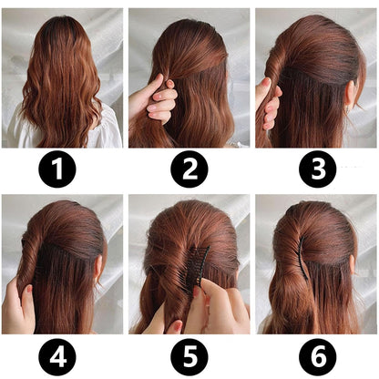U Shape Hair Finishing Comb – Invisible Styling Clips for Quick Elegant Hairstyles
