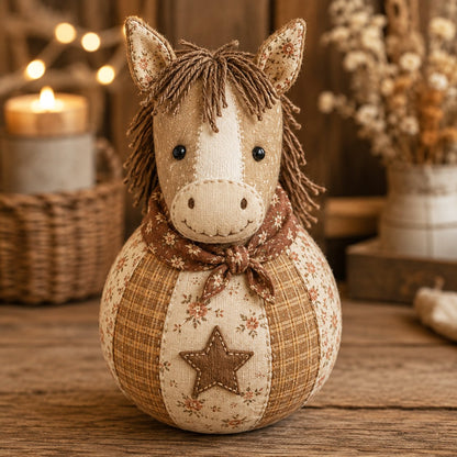 DIY Patchwork Christmas Character Doll Kit – Handmade Holiday Fabric Craft Decoration
