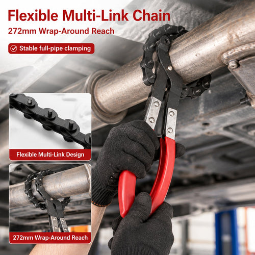🔧 Heavy-Duty Spark-Free Exhaust Pipe Chain Cutter