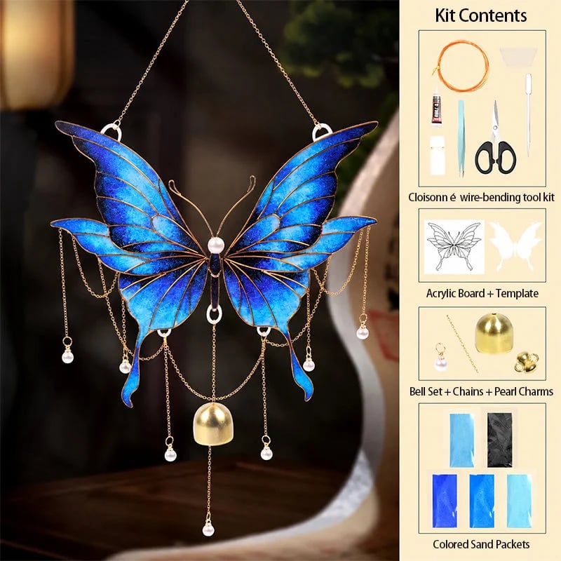 🦋Butterfly Wind Chime DIY Craft Kit – Relaxing Handmade Art Project & Home Decor
