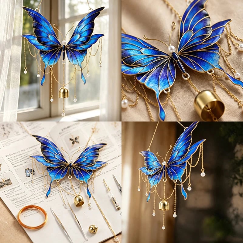 🦋Butterfly Wind Chime DIY Craft Kit – Relaxing Handmade Art Project & Home Decor