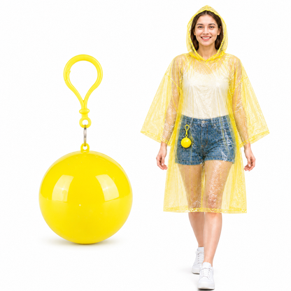 BUY 1 GET 1 FREE🔥Pocket-Size Rain Poncho with Clip-On Storage Ball