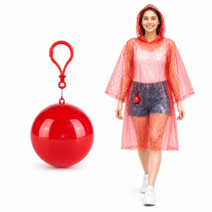 BUY 1 GET 1 FREE🔥Pocket-Size Rain Poncho with Clip-On Storage Ball