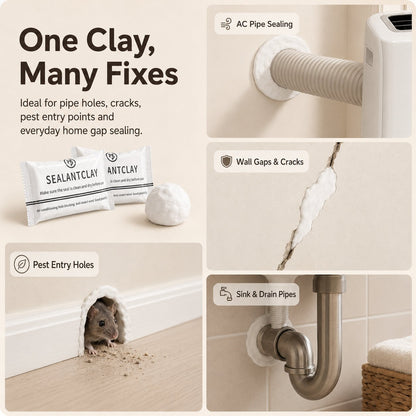 🧱🛡️ Moldable Sealant Clay-Moldable Wall Gap Filler for Draft & Pest Blocking
