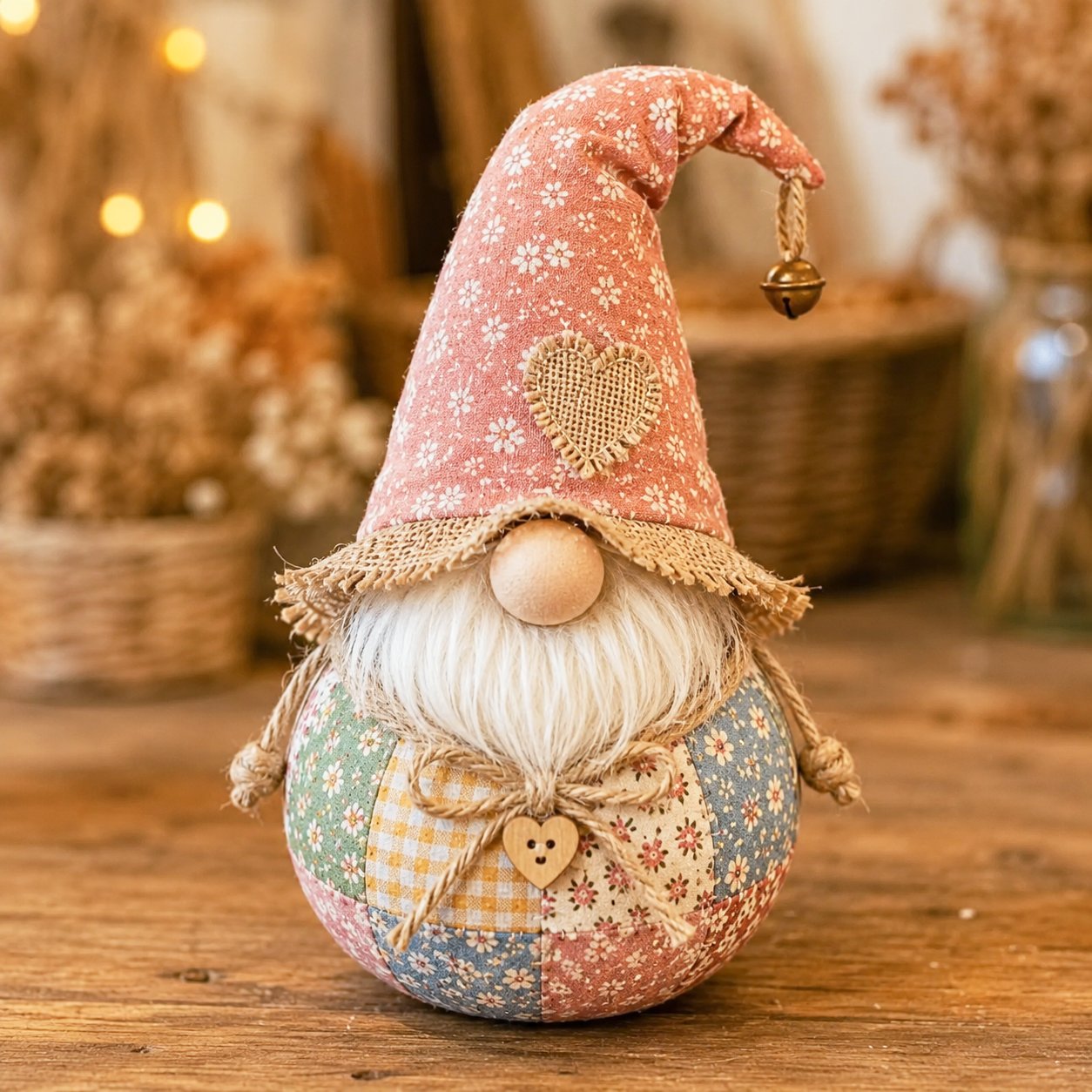 DIY Patchwork Christmas Character Doll Kit – Handmade Holiday Fabric Craft Decoration