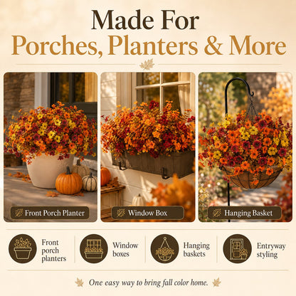 🍂 Fall Faux Flower Bundles – Easy Autumn Porch Decor For Planters & Baskets