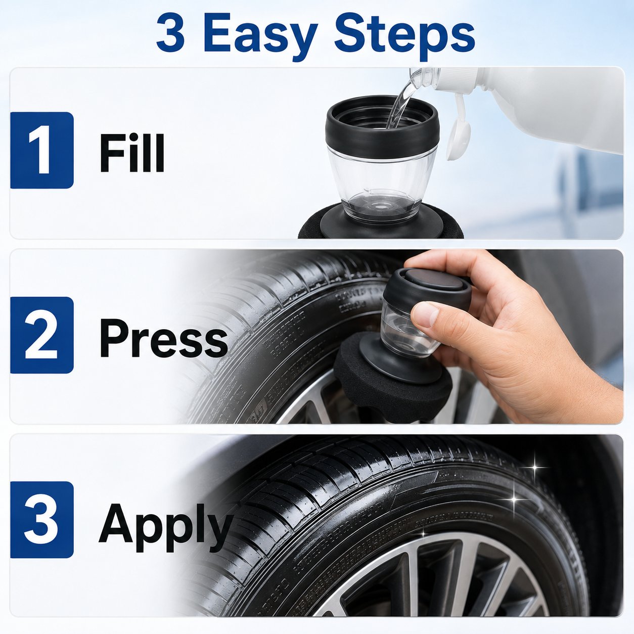 🚗 Limited-Time 49% OFF – Press-to-Apply Car Polish & Tire Shine Applicator