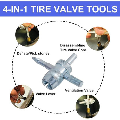 🚗 14-Piece Quick Change Tire Valve Stem Tool Kit – Fast DIY Valve Replacement