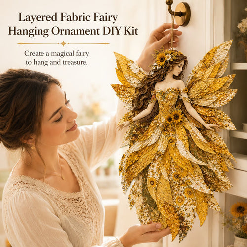🔥🧚‍♀️ Fairy Wing Patchwork DIY Kit – Create A Magical Handmade Fabric Wall Hanging