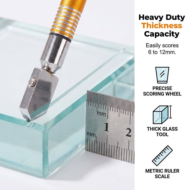 🔥Last Day 50% OFF🔧Diamond Head Glass Cutter – Precision Tool for Smooth 3-15mm Glass Cutting