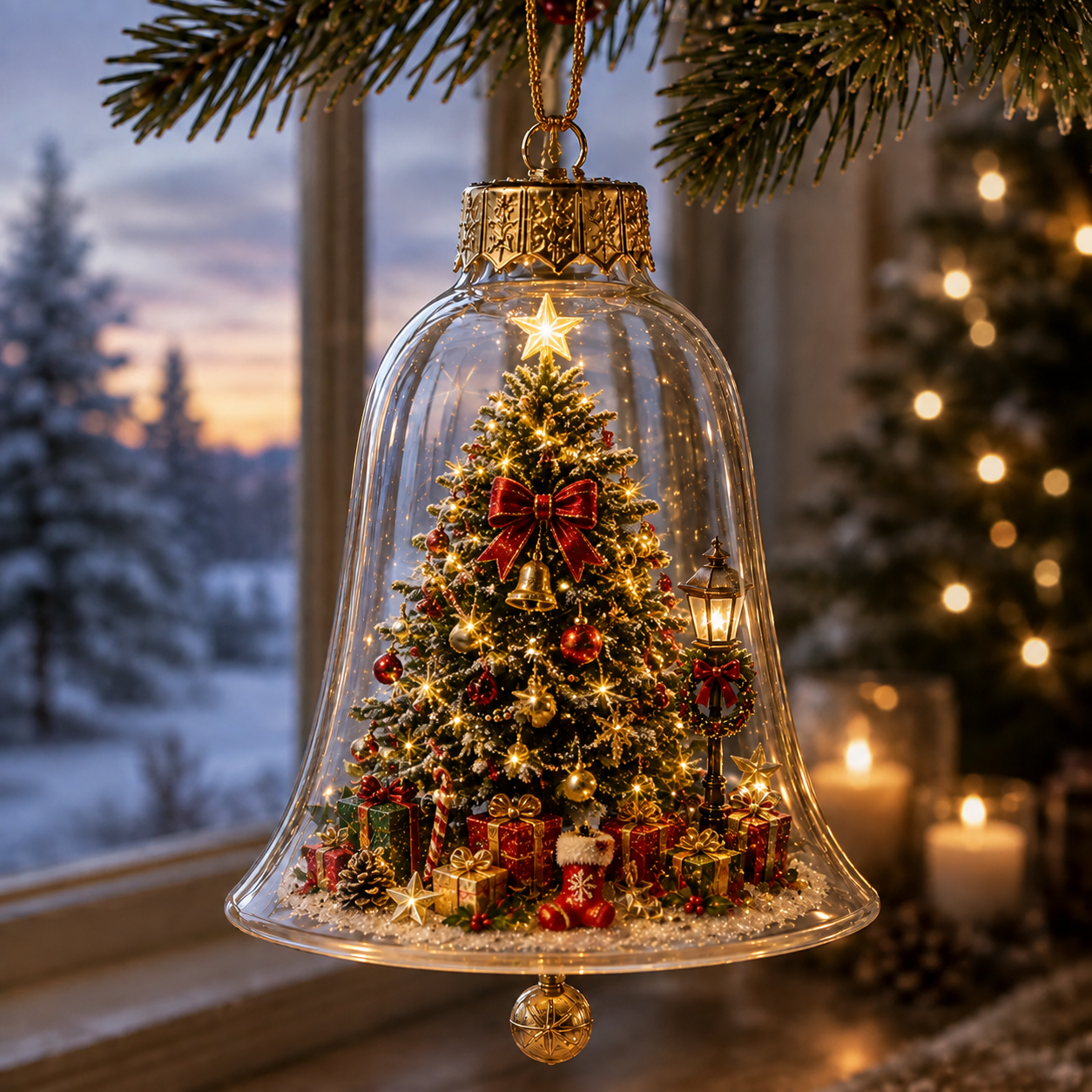 🔥LAST DAY 49% OFF✨🎄Light-Up Christmas Story Ornament – Mini Holiday Scene Decor