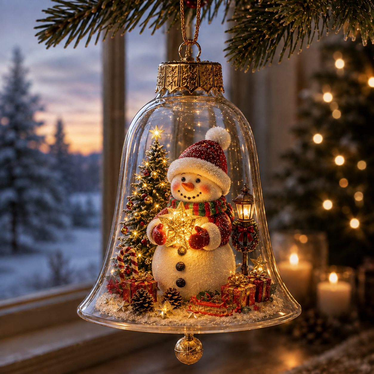 🔥LAST DAY 49% OFF✨🎄Light-Up Christmas Story Ornament – Mini Holiday Scene Decor